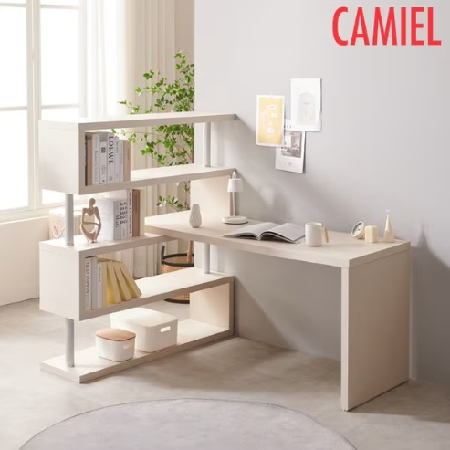 까미엘 비토 패턴 4단 H형 책상 (1600x550)
