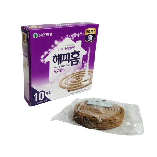 해피홈 캠핑 벌레 모기 퇴치 살충제 모기향 10개입 모기향10입 모기향10입_이미지