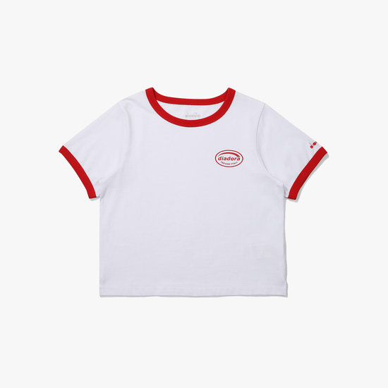 디아도라 위켄드 링거 반팔 티셔츠 D5122LRS22WHT_이미지