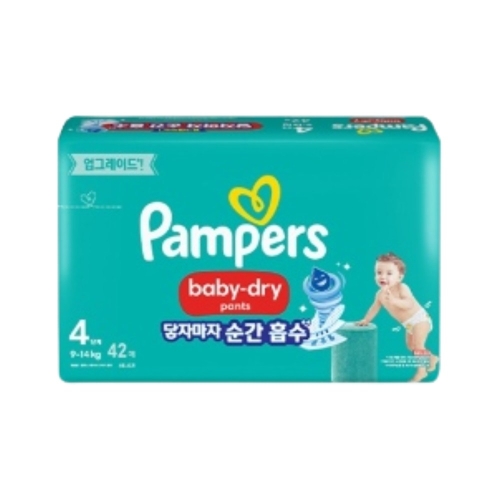 P&G 팸퍼스 2023 베이비 드라이 팬티형 4단계-공용 (42매)
