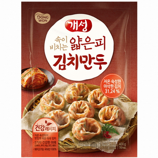 동원F&B 개성 얇은피 김치만두 400g (6개)