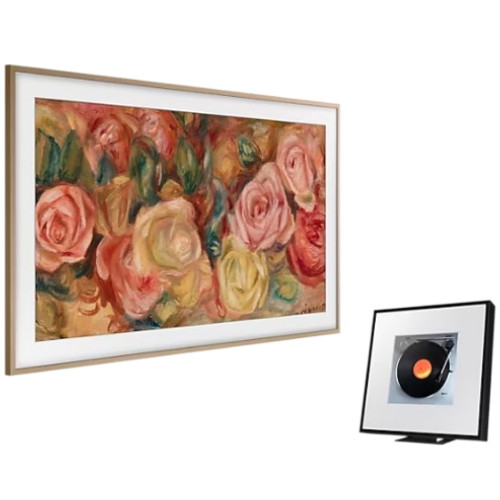 삼성전자 더 프레임 KQ75LSD03AFXKR + 뮤직 프레임 HW-LS60D (챔퍼 샌드골드+스피커)_이미지