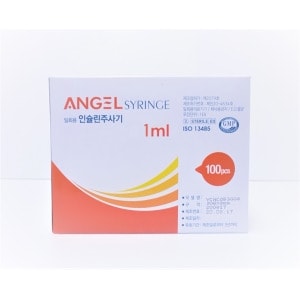 용창 엔젤 멸균 일회용 인슐린 <b>주사기</b> 1cc 30G 8mm