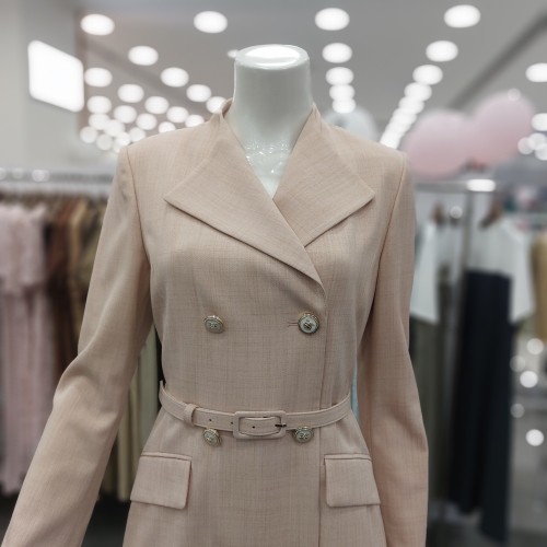 아니베에프 A43WOP310A 카라넥 더블 버튼 포인트 원피스 구리