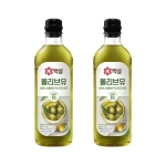 백설 압착 올리브유 900ml (2개)_이미지