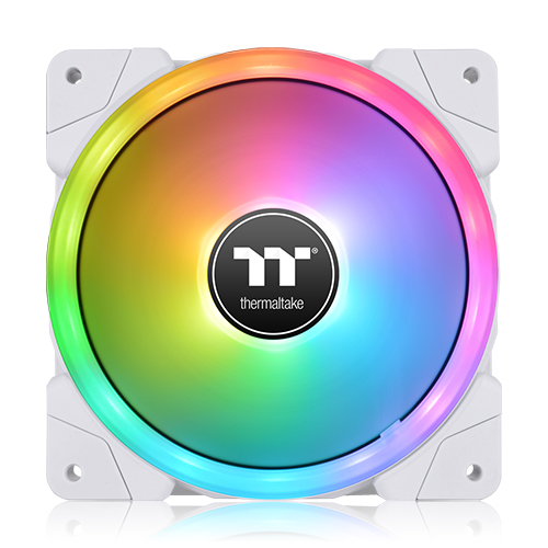 써멀테이크 SWAFAN EX12 RGB 라디에이터 팬 TT 프리미엄 에디션 (컨트롤러/3팩, 화이트)_이미지