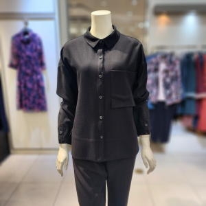 조순희 봄가을 세련된 블랙 블라우스 FMFL323 BK