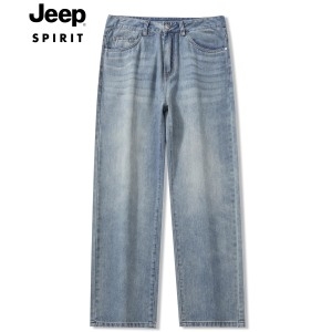 JEEP 스피릿 SPIRIT 남자 세미와이드 샌드워싱 뒷밴딩 스트레이트핏 냉감소재 청바지 WJP19917_이미지