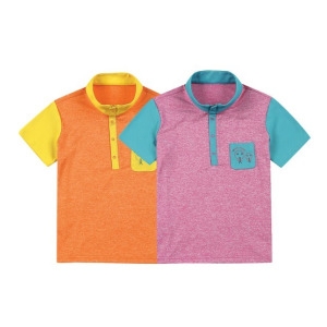 여아동 속건성 한 착용감 등산 반팔 카라 티셔츠 1542TK704G