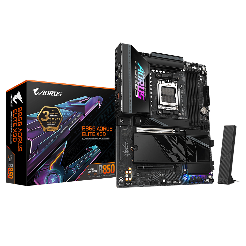 GIGABYTE B850 AORUS ELITE X3D 제이씨현이미지입니다. 누르면 해당 게시물로 새창이동합니다.