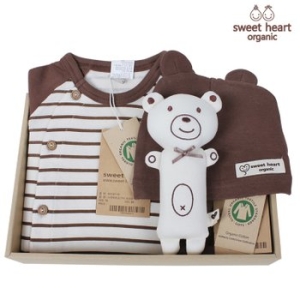 이엔지디자인 스윗하트 오가닉 브라운곰 행복 선물세트_이미지