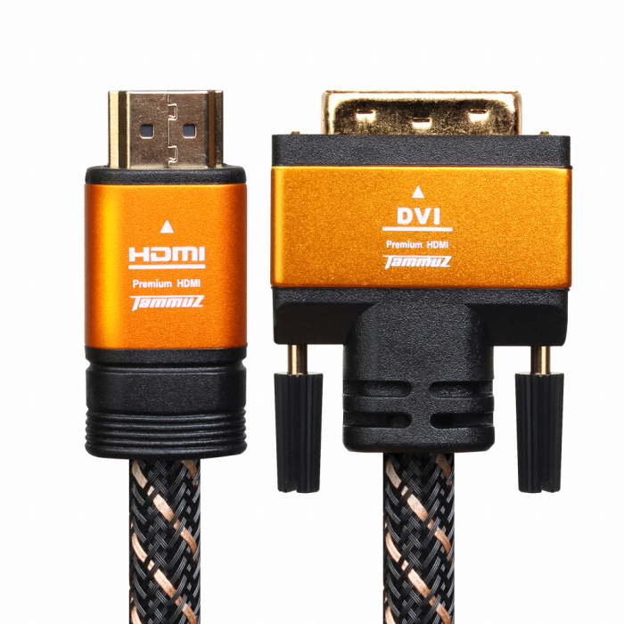 타무즈 프리미엄 골드 HDMI to DVI 듀얼 1.4 (1.2m)_이미지