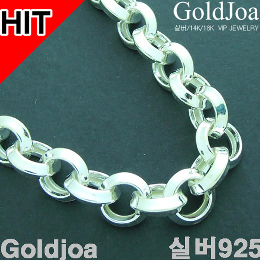 골드조아 웅장한 원형 할로우 체인 실버목걸이 41190c 공용체인 선물용