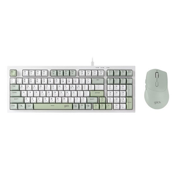 지클릭커 OFFICEPRO OPS60 사일런스 M 다쿠아즈 98 키보드 마우스 세트 (Greenwich)_이미지