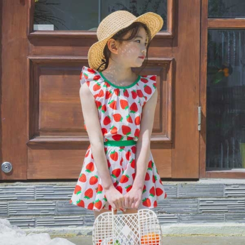 아이러브제이 딸기농장 민소매 상하 SET JUUSE06_이미지