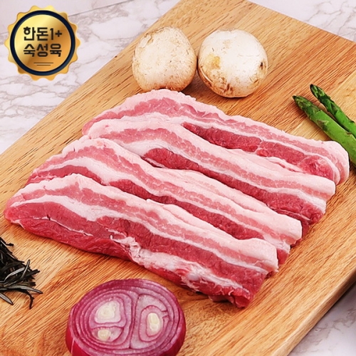 웰굿 국내산 숙성 돼지고기 생 삼겹살 600g (1개)_이미지