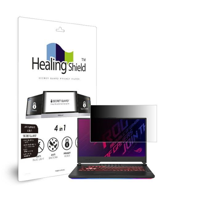 폰트리 힐링쉴드 ASUS ROG Strix G G731GV 항균 보안필름 블루라이트차단 양면 정보보안기_이미지