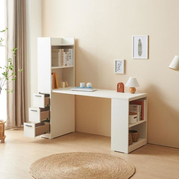 히트가구  수납형 서랍 책상 (1500x550)