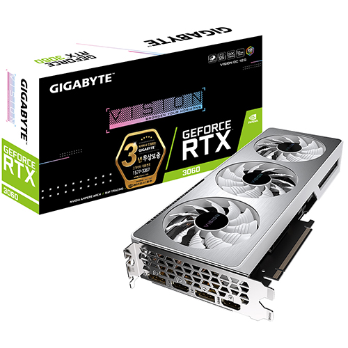 GIGABYTE 지포스 RTX 3060 VISION OC D6 12GB 제이씨현_이미지