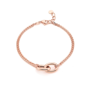 로이드 14K 투 체인 인터락킹 팔찌 LWB25025G_이미지