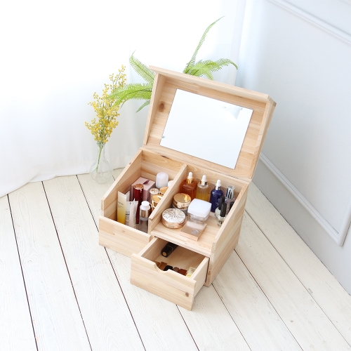 아트박스 포메리트 포메리트 원목 사각 경사 화장대_이미지