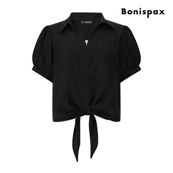보니스팍스 이너 레이어드형 매듭 <b>퍼프</b> <b>블라우스</b> XQ6SH009M0