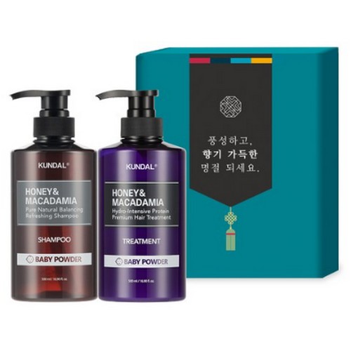 쿤달 헤어 2구 명절 선물세트 베이비파우더 (1개)_이미지