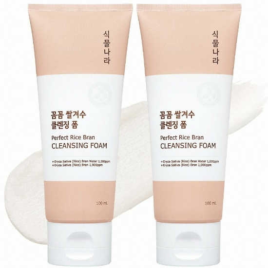 식물나라 꼼꼼 쌀겨수 클렌징폼 100g (2개)