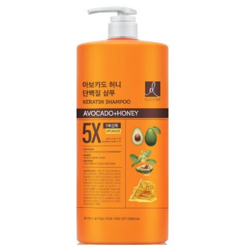 LG생활건강 엘라스틴 아보카도허니 5X 단백질 샴푸1350ml (1개)