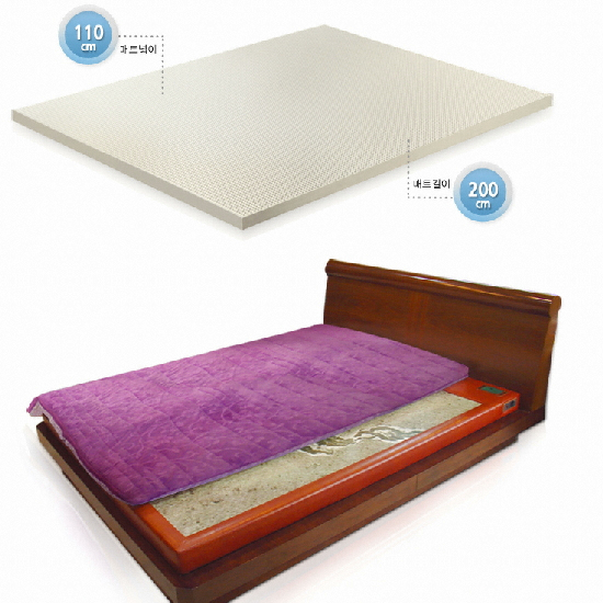 신우팜앤라텍스 벨기에 레버 돌침대용 라텍스 매트리스 2cm (슈퍼싱글 SS)_이미지