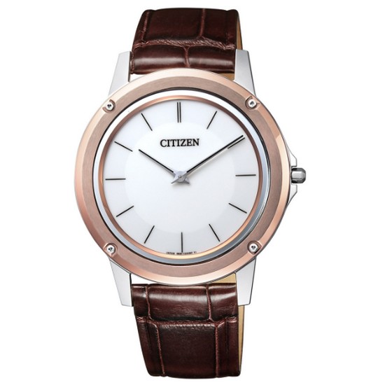 WATCH 에코드라이브원 AR5026 05A Eco Drive One 크로커다일 가죽 밴드 모델 핑크 화이트