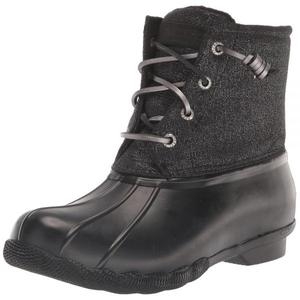 스페리탑사이더 Sperry여성용 Sts85833 레인 부츠, 블랙 스파클, 9 와이드