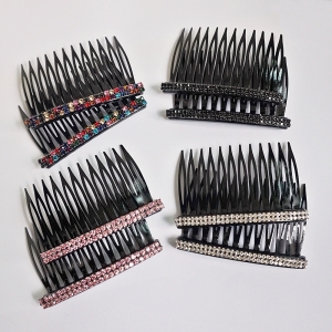 Myacc 크리스탈 사각 헤어빗핀 4칼라 2개 1세트 S_이미지