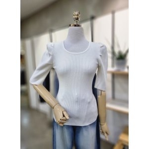 SG세계물산 에이비에프지 ABFZ3컬러넥라운드 잔골지 벌륜소매 니트 ABZ4ZW32