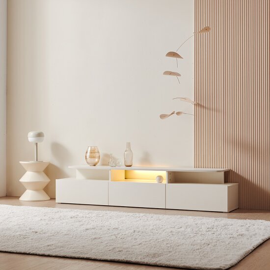 마르체 리코 E0 LED 수납 선반 TV장 거실장 2000