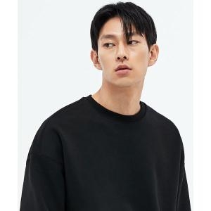 로모트 소버먼트 SOVERMENT 950G 솔리드 맨투맨-딥 블랙-오버핏 9NS012C 109691_이미지