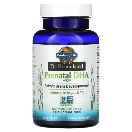 에이치브이엘 가든오브라이프 Dr. Formulated 프레나탈 비건 DHA 400mg 30캡슐 (1개)