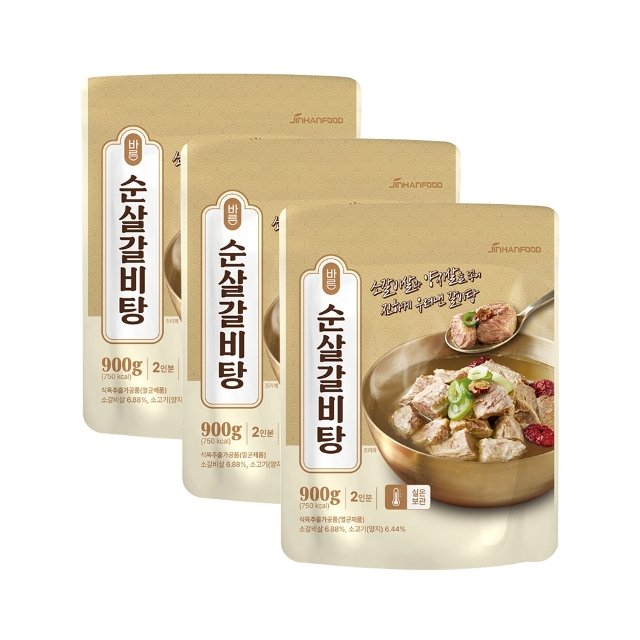 진한식품 바른 순살갈비탕 900g (3개)_이미지