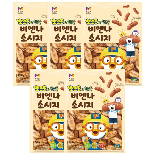 목우촌 뽀로로와 친구들 비엔나 270g (5개)