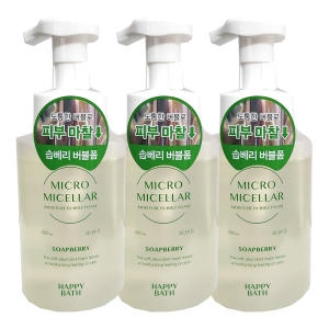 해피바스 마이크로 미셀라 솝베리 버블폼 300ml (3개)_이미지
