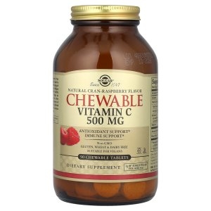 크랜-라즈베리맛 추어블 비타민 C 500mg 90캡슐