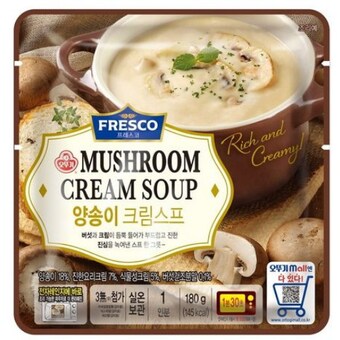 오뚜기 프레스코 양송이 크림<b>스프</b> 180g