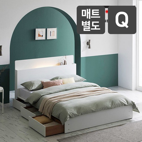 BIF보루네오 윈트 슬리벨 평상서랍형 LED 침대 Q (매트별도)_이미지