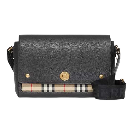 버버리 레더 빈티지 체크 노트 크로스바디 백 8021110_이미지