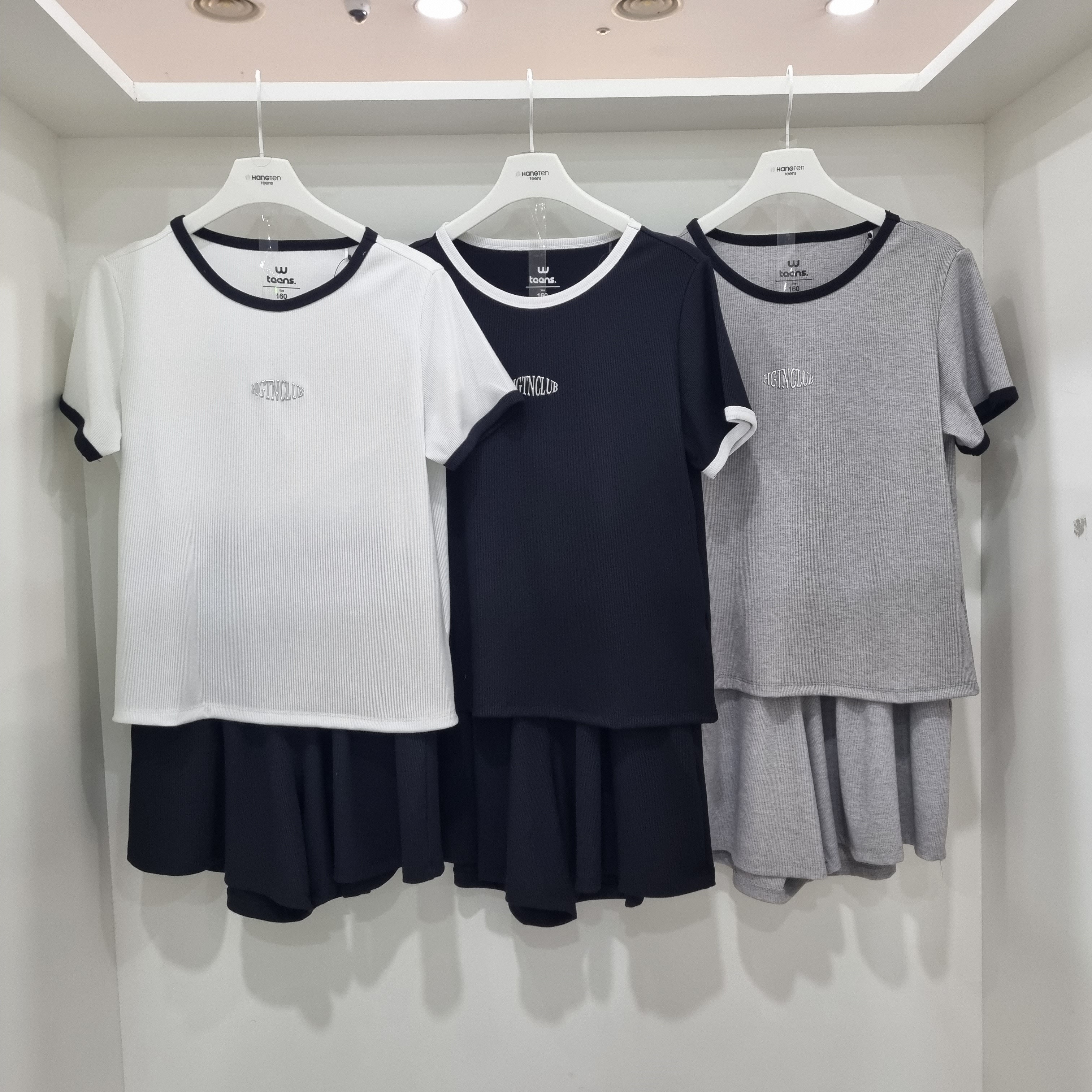 행텐주니어 행텐 패션아일랜드 사방 스판 웨일 반팔 티 반바지 세트14570-131-421-32