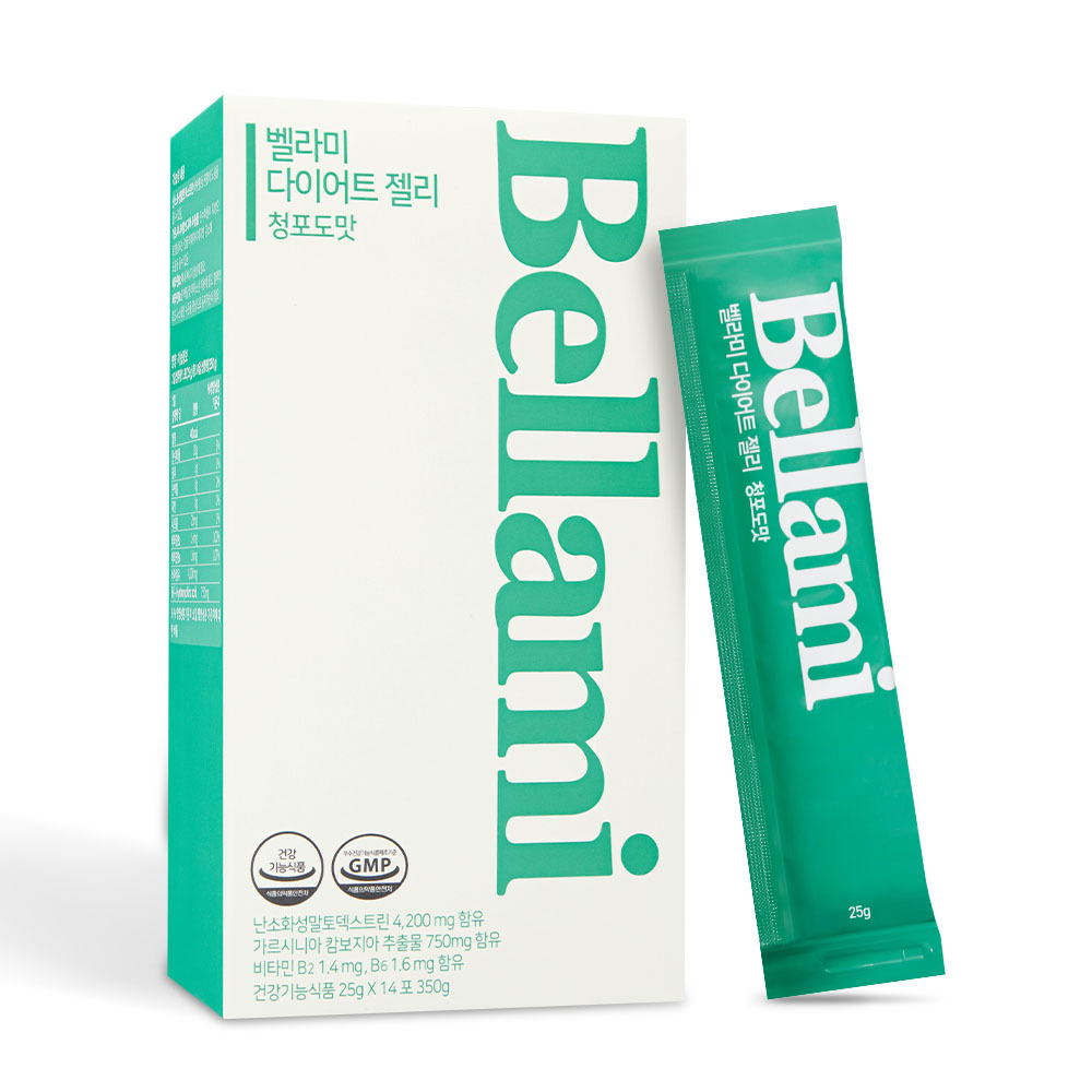네이처퓨어코리아  벨라미 다이어트 젤리 청포도맛 14포 (1개)