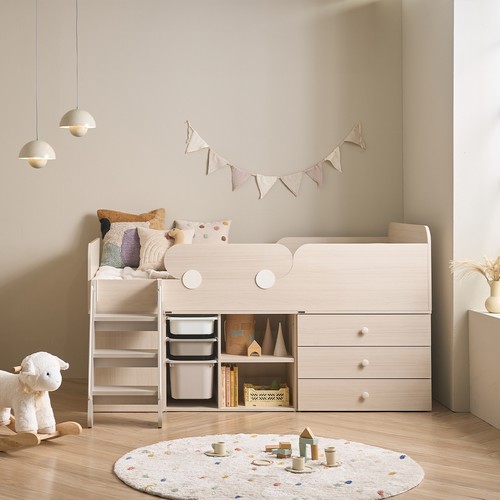 꼼므 키즈 낮은 벙커침대 SS