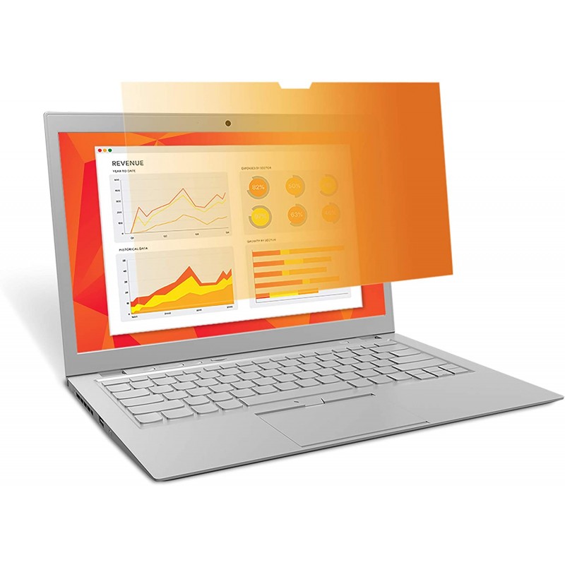 3M GF140W9B 14인치 와이드 스크린 노트북용 골드 프라이버시 필터 Comply 부착 시스템 (해외)_이미지