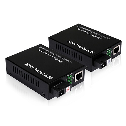 유비큐넷 STARLINK SL-G2000SCSWA/B 1코어 SC 싱글모드 광 컨버터 [AB 세트]