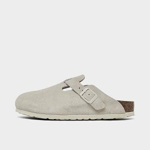  버켄스탁 Womens Boston Soft Footbed Clogs Antique White 1027693 100